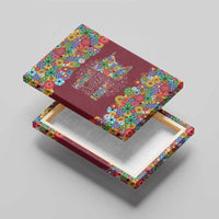 Home Sweet Home Minnesota Flower Christmas Canvas Wall Art Xmas Holiday Patterns - Wonder Print Shop