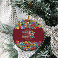Home Sweet Home Minnesota Flower Christmas Ceramic Ornament Xmas Holiday Patterns - Wonder Print Shop