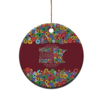Home Sweet Home Minnesota Flower Christmas Ceramic Ornament Xmas Holiday Patterns - Wonder Print Shop