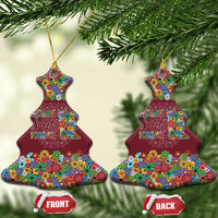 Home Sweet Home Minnesota Flower Christmas Ceramic Ornament Xmas Holiday Patterns - Wonder Print Shop