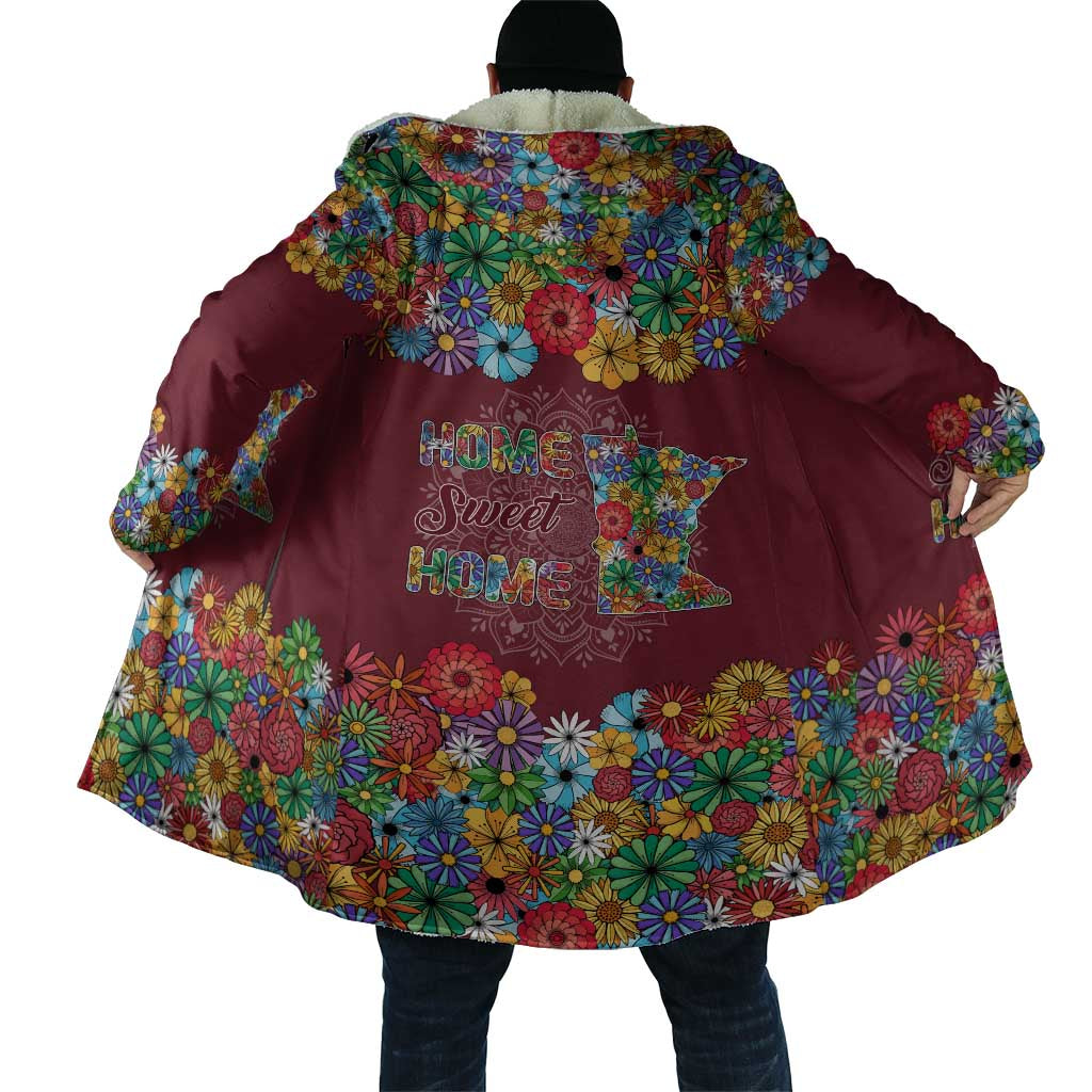 Home Sweet Home Minnesota Flower Christmas Cloak Xmas Holiday Patterns - Wonder Print Shop