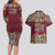 Home Sweet Home Minnesota Flower Christmas Couples Matching Long Sleeve Bodycon Dress and Hawaiian Shirt Xmas Holiday Patterns - Wonder Print Shop