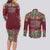 Home Sweet Home Minnesota Flower Christmas Couples Matching Long Sleeve Bodycon Dress and Long Sleeve Button Shirt Xmas Holiday Patterns - Wonder Print Shop