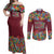 Home Sweet Home Minnesota Flower Christmas Couples Matching Off Shoulder Maxi Dress and Long Sleeve Button Shirt Xmas Holiday Patterns - Wonder Print Shop