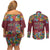 Home Sweet Home Minnesota Flower Christmas Couples Matching Off Shoulder Short Dress and Long Sleeve Button Shirt Xmas Holiday Patterns - Wonder Print Shop