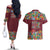 Home Sweet Home Minnesota Flower Christmas Couples Matching Off The Shoulder Long Sleeve Dress and Hawaiian Shirt Xmas Holiday Patterns - Wonder Print Shop