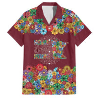 Home Sweet Home Minnesota Flower Christmas Family Matching Long Sleeve Bodycon Dress and Hawaiian Shirt Xmas Holiday Patterns - Wonder Print Shop