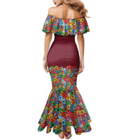 Home Sweet Home Minnesota Flower Christmas Family Matching Mermaid Dress and Hawaiian Shirt Xmas Holiday Patterns - Wonder Print Shop