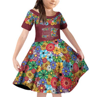 Home Sweet Home Minnesota Flower Christmas Family Matching Off Shoulder Short Dress and Hawaiian Shirt Xmas Holiday Patterns - Wonder Print Shop