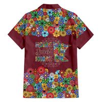 Home Sweet Home Minnesota Flower Christmas Family Matching Puletasi and Hawaiian Shirt Xmas Holiday Patterns - Wonder Print Shop
