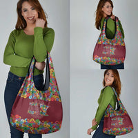 Home Sweet Home Minnesota Flower Christmas Grocery Bag Xmas Holiday Patterns - Wonder Print Shop