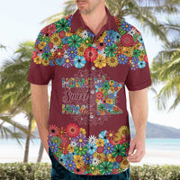 Home Sweet Home Minnesota Flower Christmas Hawaiian Shirt Xmas Holiday Patterns - Wonder Print Shop
