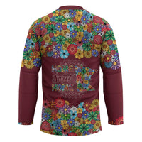 Home Sweet Home Minnesota Flower Christmas Hockey Jersey Xmas Holiday Patterns - Wonder Print Shop