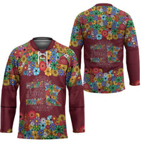 Home Sweet Home Minnesota Flower Christmas Hockey Jersey Xmas Holiday Patterns - Wonder Print Shop