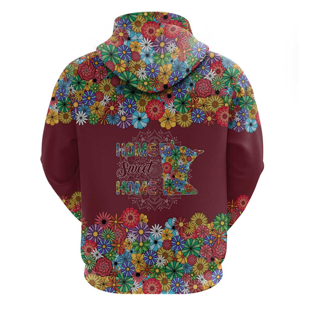 Home Sweet Home Minnesota Flower Christmas Hoodie Xmas Holiday Patterns - Wonder Print Shop