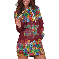 Home Sweet Home Minnesota Flower Christmas Hoodie Dress Xmas Holiday Patterns - Wonder Print Shop