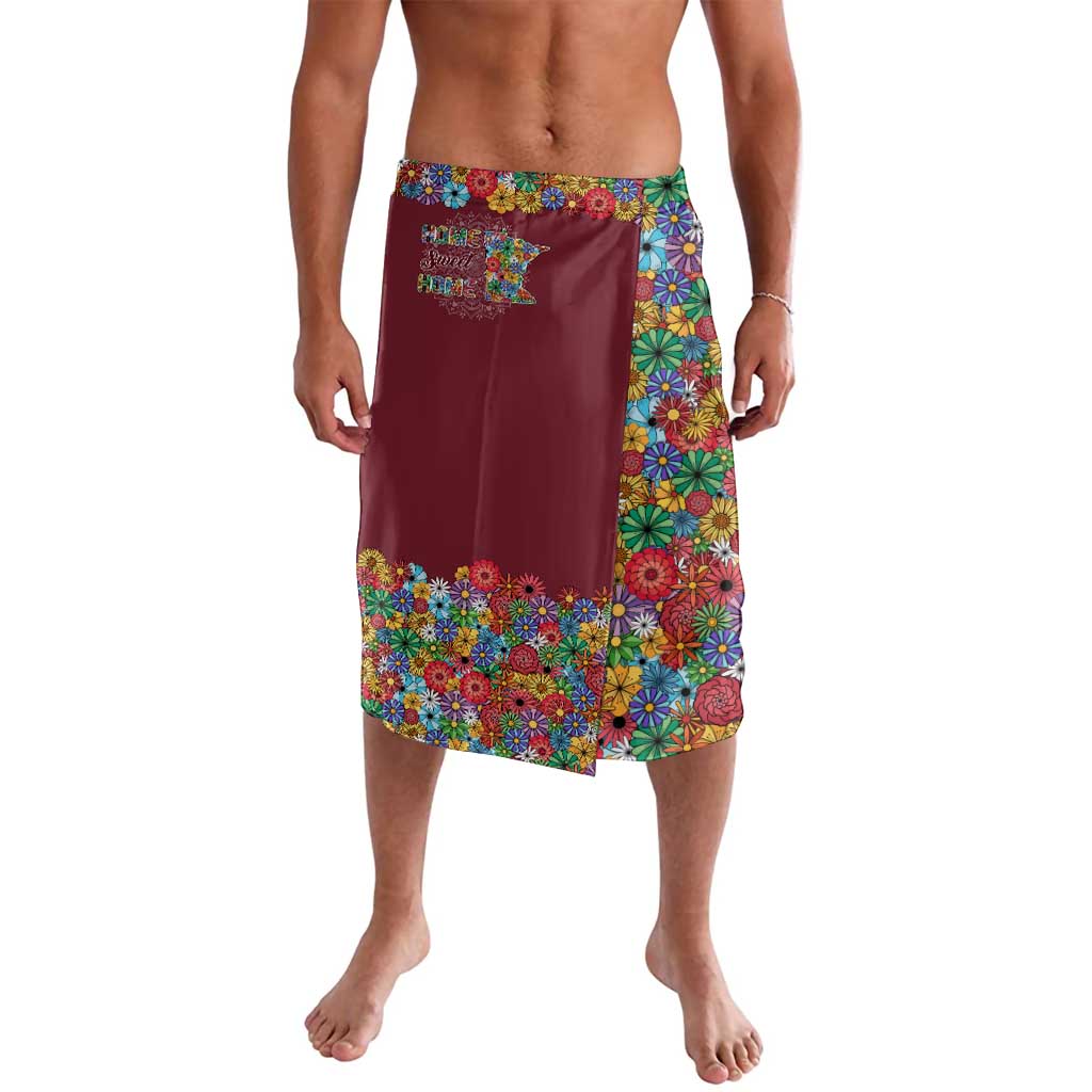 Home Sweet Home Minnesota Flower Christmas Lavalava Xmas Holiday Patterns - Wonder Print Shop