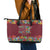 Home Sweet Home Minnesota Flower Christmas Leather Tote Bag Xmas Holiday Patterns - Wonder Print Shop