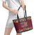Home Sweet Home Minnesota Flower Christmas Leather Tote Bag Xmas Holiday Patterns - Wonder Print Shop