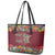 Home Sweet Home Minnesota Flower Christmas Leather Tote Bag Xmas Holiday Patterns - Wonder Print Shop