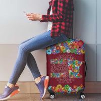Home Sweet Home Minnesota Flower Christmas Luggage Cover Xmas Holiday Patterns - Wonder Print Shop