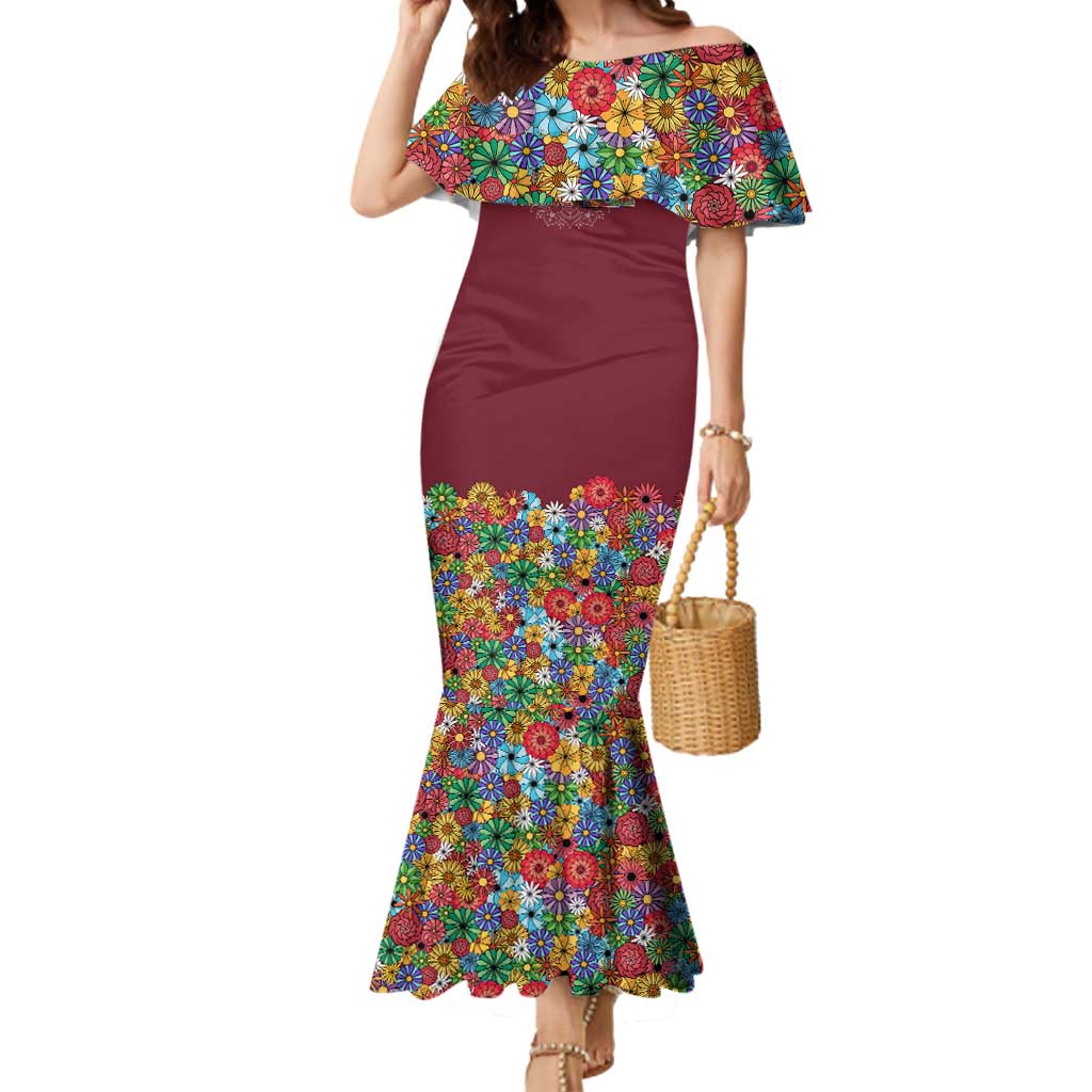 Home Sweet Home Minnesota Flower Christmas Mermaid Dress Xmas Holiday Patterns - Wonder Print Shop