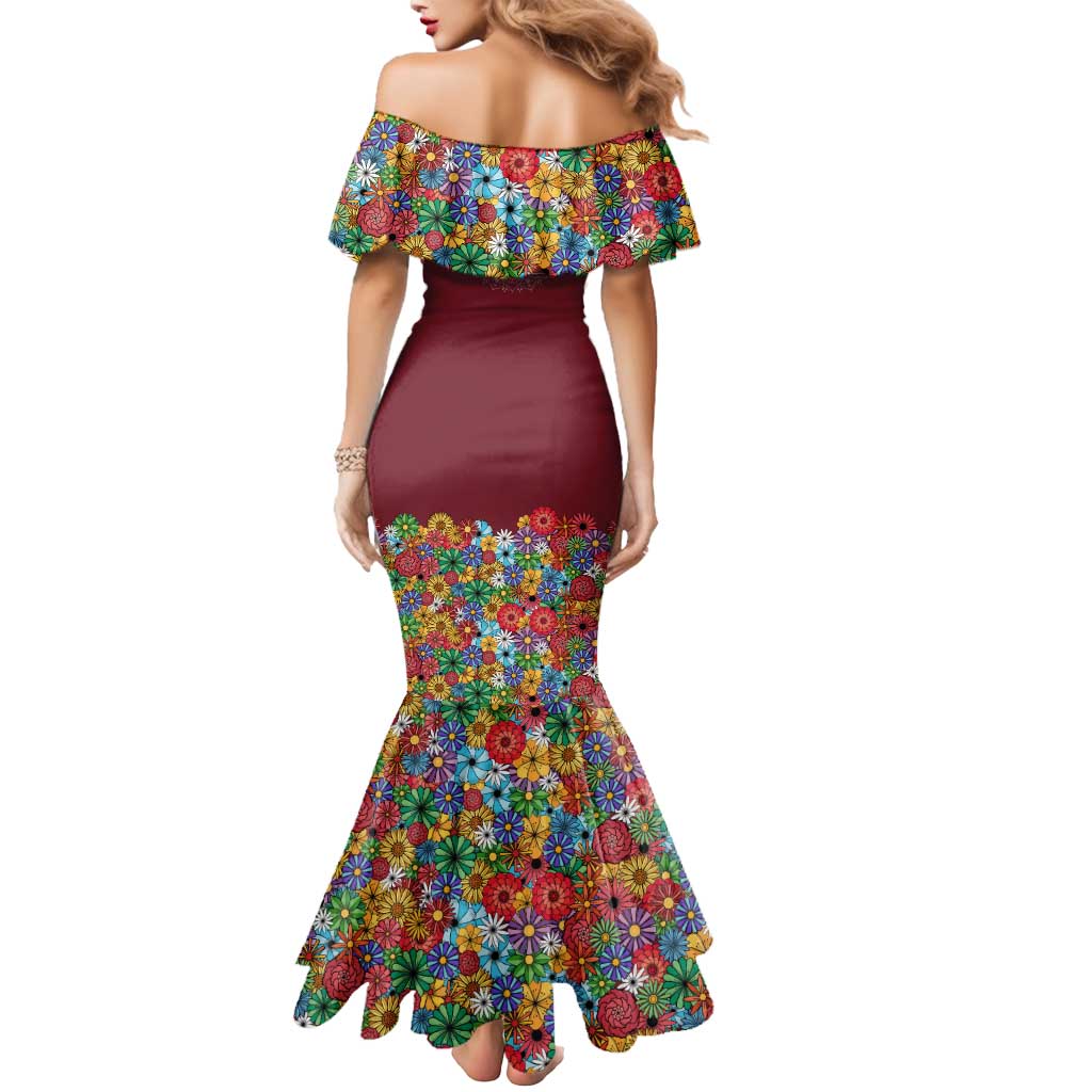 Home Sweet Home Minnesota Flower Christmas Mermaid Dress Xmas Holiday Patterns - Wonder Print Shop