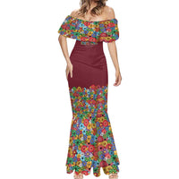 Home Sweet Home Minnesota Flower Christmas Mermaid Dress Xmas Holiday Patterns - Wonder Print Shop
