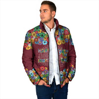 Home Sweet Home Minnesota Flower Christmas Padded Jacket Xmas Holiday Patterns - Wonder Print Shop