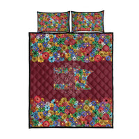 Home Sweet Home Minnesota Flower Christmas Quilt Bed Set Xmas Holiday Patterns - Wonder Print Shop