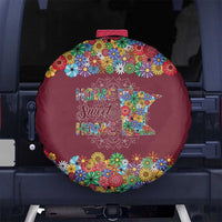 Home Sweet Home Minnesota Flower Christmas Spare Tire Cover Xmas Holiday Patterns - Wonder Print Shop