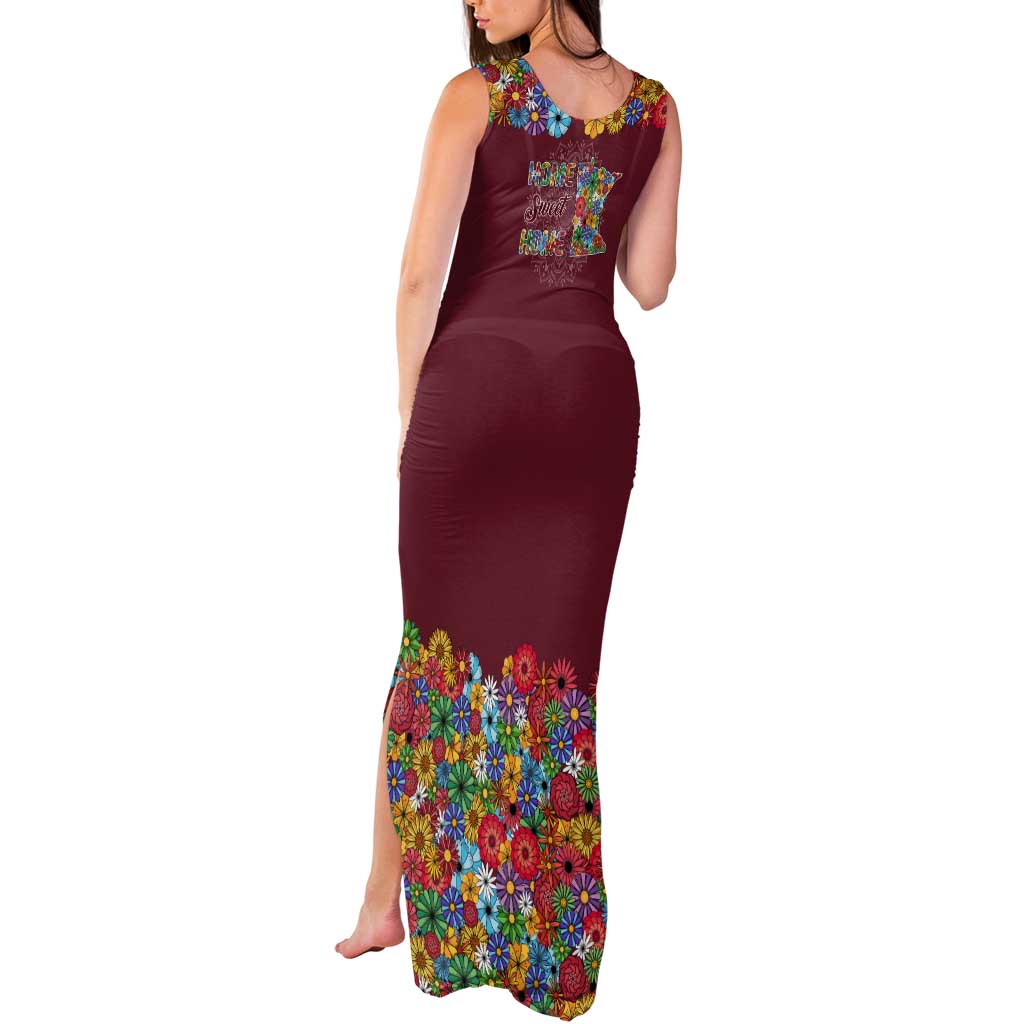 Home Sweet Home Minnesota Flower Christmas Tank Maxi Dress Xmas Holiday Patterns - Wonder Print Shop