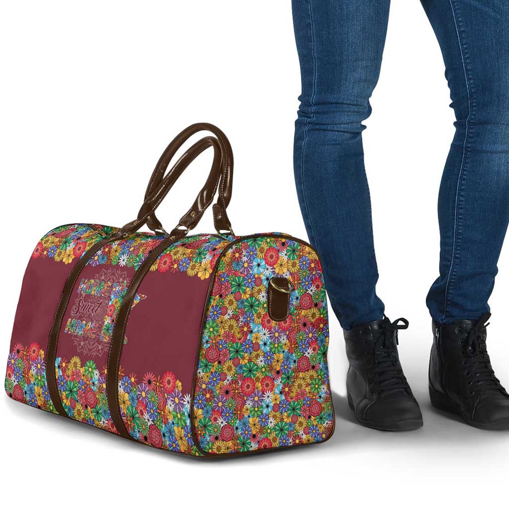 Home Sweet Home Minnesota Flower Christmas Travel Bag Xmas Holiday Patterns - Wonder Print Shop
