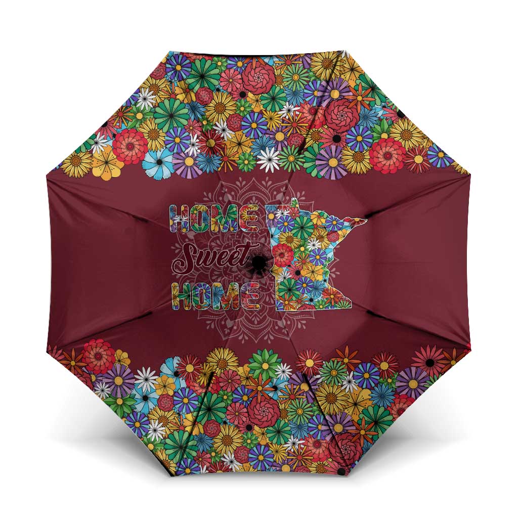 Home Sweet Home Minnesota Flower Christmas Umbrella Xmas Holiday Patterns - Wonder Print Shop