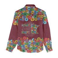 Home Sweet Home Minnesota Flower Christmas Women Casual Shirt Xmas Holiday Patterns - Wonder Print Shop