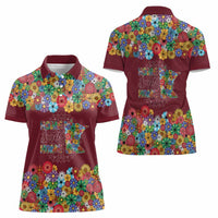 Home Sweet Home Minnesota Flower Christmas Women Polo Shirt Xmas Holiday Patterns - Wonder Print Shop