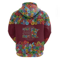 Home Sweet Home Minnesota Flower Christmas Zip Hoodie Xmas Holiday Patterns - Wonder Print Shop