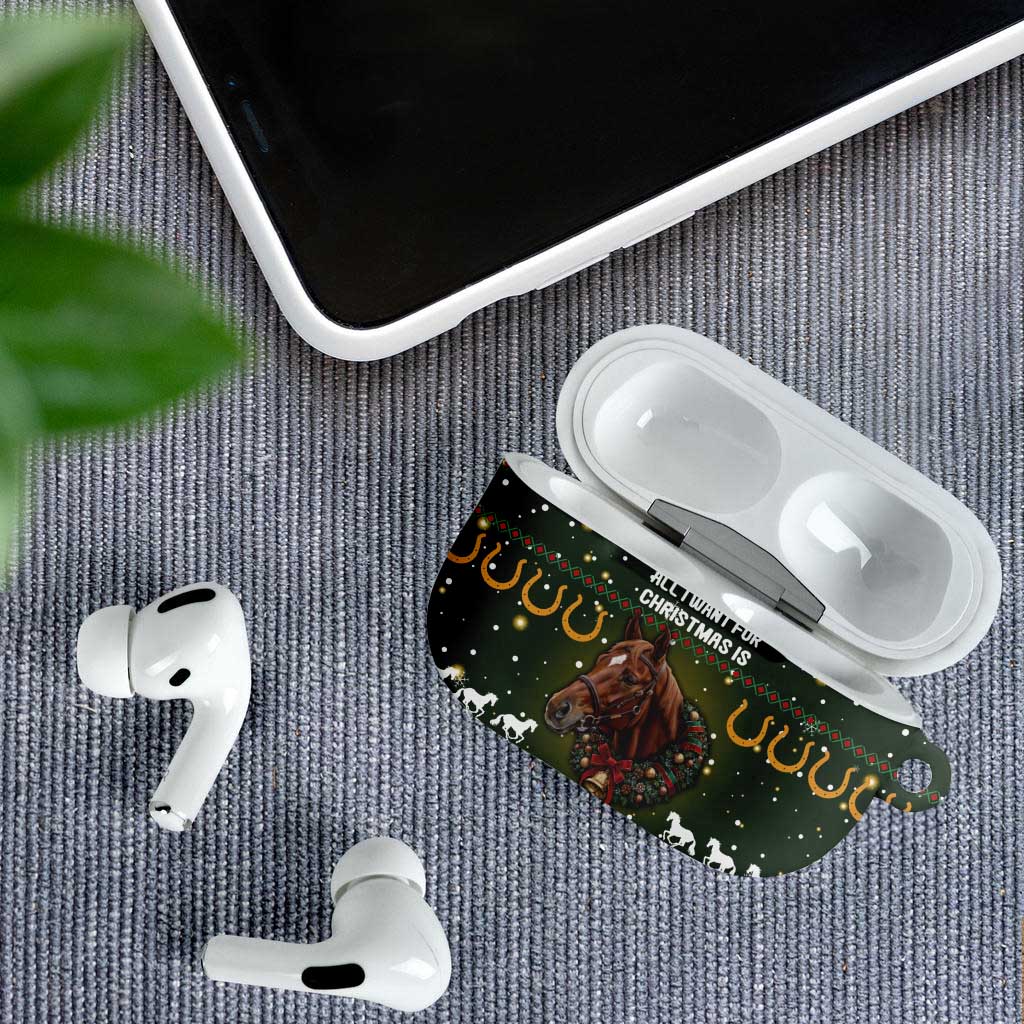 Horse All I Need For Christmas Christmas AirPods Case Xmas Holiday Patterns - Wonder Print Shop