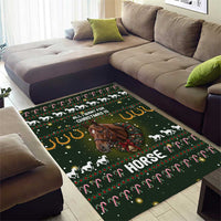 Horse All I Need For Christmas Christmas Area Rug Xmas Holiday Patterns - Wonder Print Shop