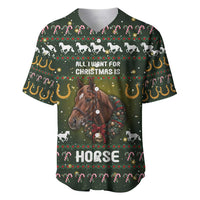 Horse All I Need For Christmas Christmas Baseball Jersey Xmas Holiday Patterns - Wonder Print Shop