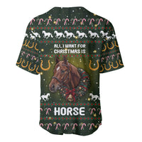 Horse All I Need For Christmas Christmas Baseball Jersey Xmas Holiday Patterns - Wonder Print Shop