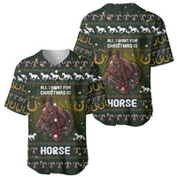 Horse All I Need For Christmas Christmas Baseball Jersey Xmas Holiday Patterns - Wonder Print Shop
