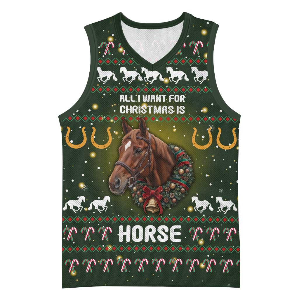 Horse All I Need For Christmas Christmas Basketball Jersey Xmas Holiday Patterns - Wonder Print Shop