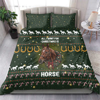 Horse All I Need For Christmas Christmas Bedding Set Xmas Holiday Patterns - Wonder Print Shop