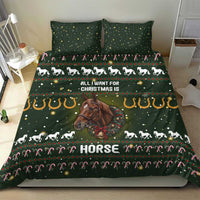 Horse All I Need For Christmas Christmas Bedding Set Xmas Holiday Patterns - Wonder Print Shop