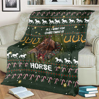 Horse All I Need For Christmas Christmas Blanket Xmas Holiday Patterns - Wonder Print Shop