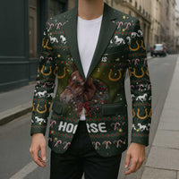 Horse All I Need For Christmas Christmas Blazer Xmas Holiday Patterns - Wonder Print Shop