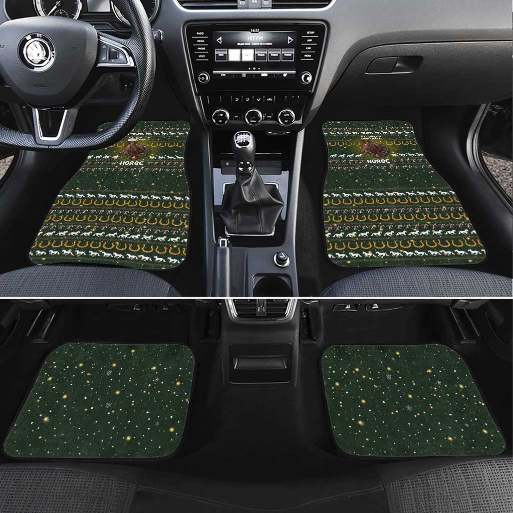 Horse All I Need For Christmas Christmas Car Mats Xmas Holiday Patterns - Wonder Print Shop