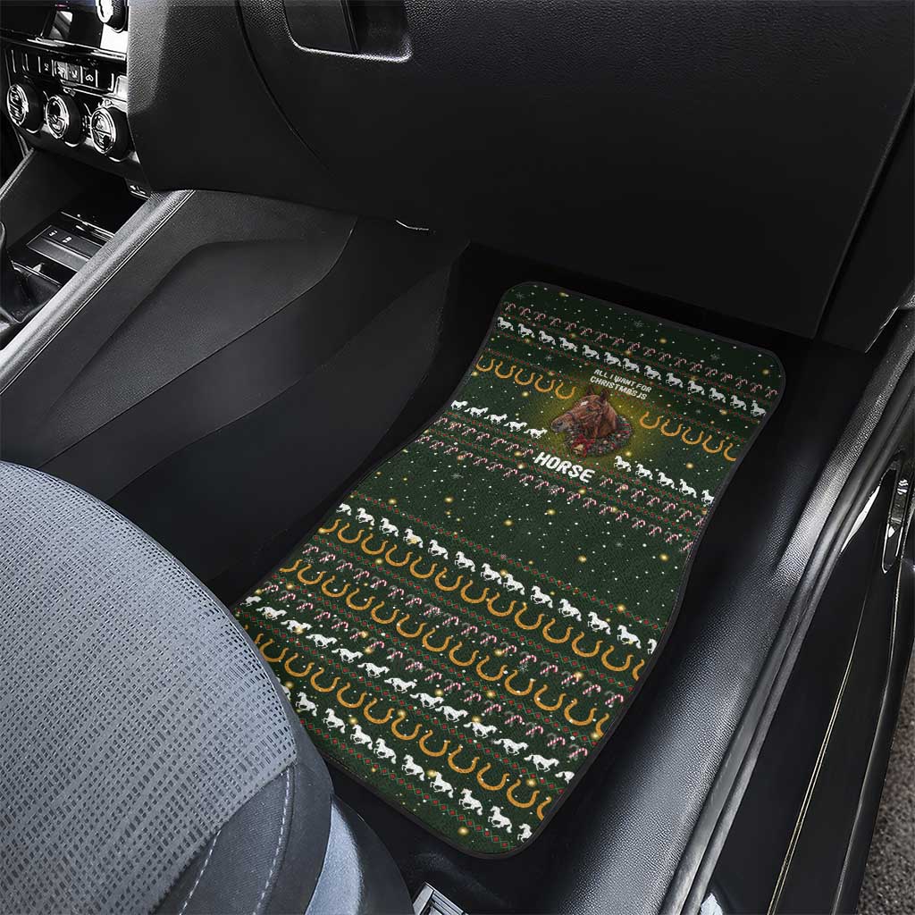 Horse All I Need For Christmas Christmas Car Mats Xmas Holiday Patterns - Wonder Print Shop