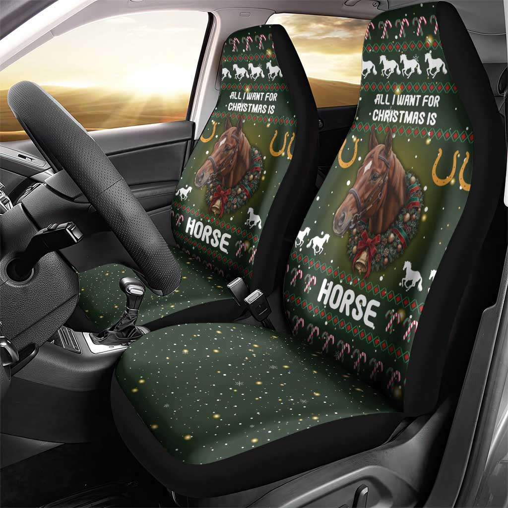 Horse All I Need For Christmas Christmas Car Seat Cover Xmas Holiday Patterns - Wonder Print Shop